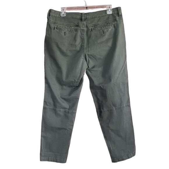 Prana Size 12 Olive Green Cotton Halle Straight Leg Hiking Utility Pants  (L369) - Picture 3 of 6